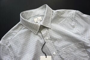 Gant Rugger Shirt 363054 Geo Print Fitted Navy Long Sleeve Cotton Medium M